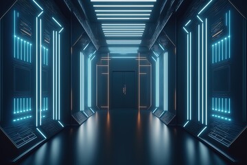 sci-fi corridor