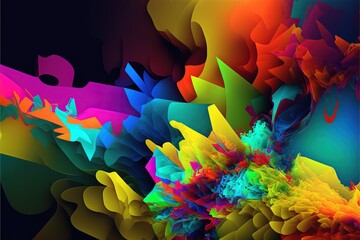 abstract generative ai colored background