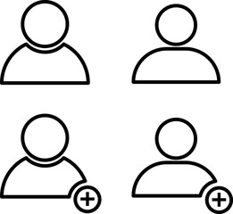 Add user icon. People icon on white background 