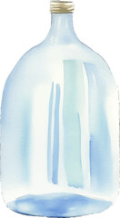 bottle hand drawn with watercolor painting style illustration