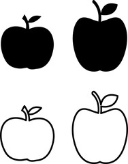 Apple icon set. Apple vector icon. apple symbols for your web design on white background..eps