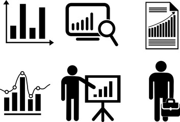 Business icons set vector design on white background..eps