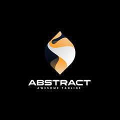 Vector Logo Illustration Abstract Gradient Colorful Style.