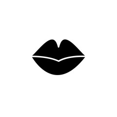 Lips icon vector logo design template