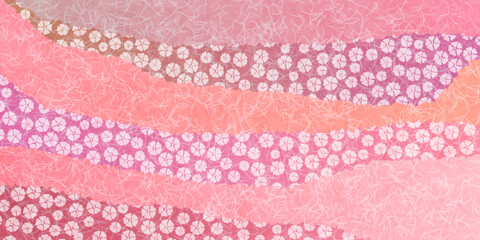 桜　和紙　和柄　背景