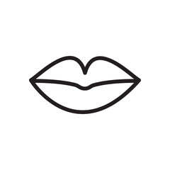 Lips icon vector logo design template