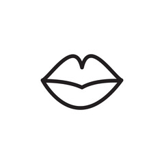 Lips icon vector logo design template