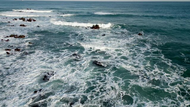 The blue sky, waves, reefs of Ganjeolgot, Ulsan, Korea