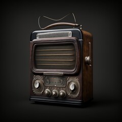 Fototapeta premium old antique radio vintage photography