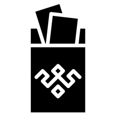 Obraz premium Red envelopes solid icon.