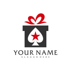Gift Poker logo vector template, Creative Poker logo design concepts