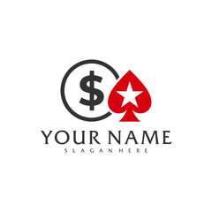 Money Poker logo vector template, Creative Poker logo design concepts