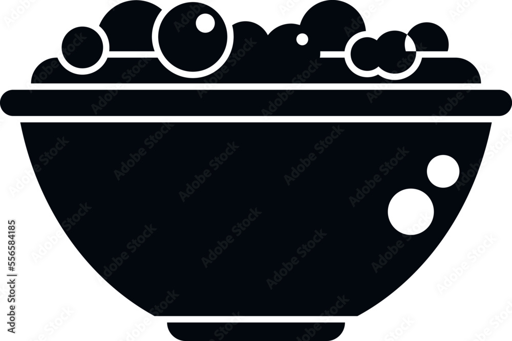 Sticker berry fruit salad icon simple vector. fresh food. mix menu