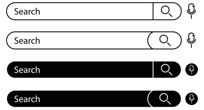 search bar icon. web serach collections. silhouette style symbol, vector illustration