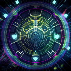 Naklejka premium Magic Circle, AI 
