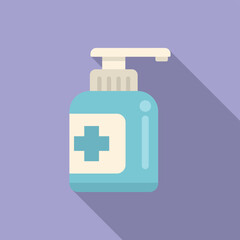 Medical dispenser icon flat vector. Sick disease. Sneeze season
