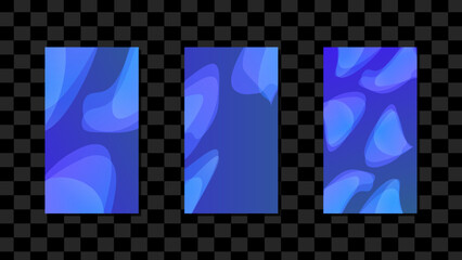 Geometrical blue monochromatic background in minimal style potrait