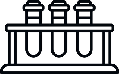 Allergy test tube stand icon outline vector. Seasonal allergic. Season health