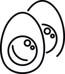 Boiled egg allergy icon outline vector. Allergic disease. Allergen food