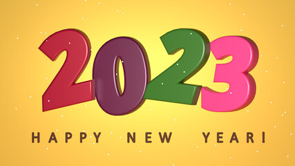 2023 new year graphic resources illustration 3D design