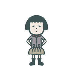 A girl is thinking