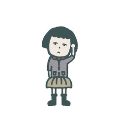 A girl is thinking