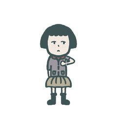 Obraz premium A girl is thinking