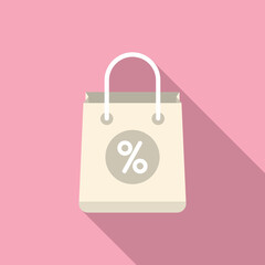 Sale product bag icon flat vector. Digital mix. Price mobile