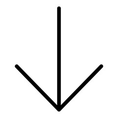 down arrow line icon