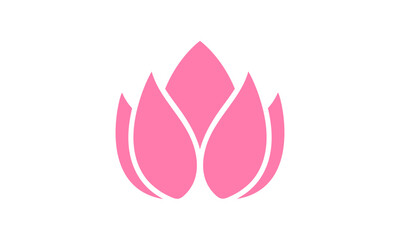 Abstract flower logo design. Linear lotus vector design. Elegant water lily logotype