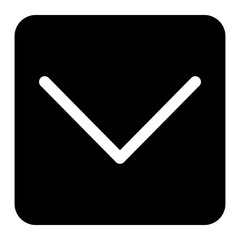 down chevron glyph icon