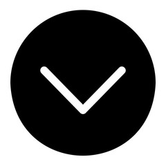 down chevron glyph icon