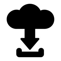 Obraz premium download glyph icon