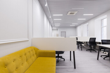 Empty office after renovation with new furniture