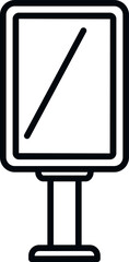 Fototapeta premium Street marketing light board icon outline vector. Social target. Digital mix
