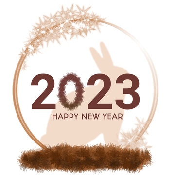 Golden Rabbit Happy New Year 2023
