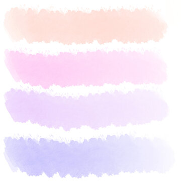 Set of colorful watercolor brushes