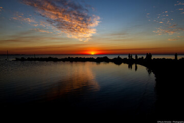 Fototapeta na wymiar sunset on the gulf of Mexico
