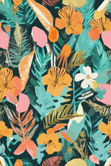 Beautiful floral illustration. Pattern for fabrics, wrappers, postcards, greeting cards, wedding invitations, banners, web.