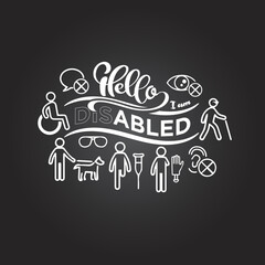  introducing I am disabbled and proud, Icon clip art