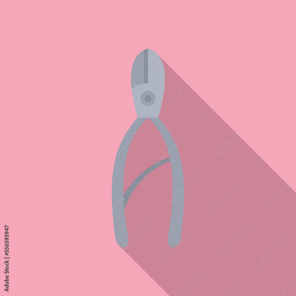 Poster care cut nail icon flat vector. manicure care. spa cosmetic