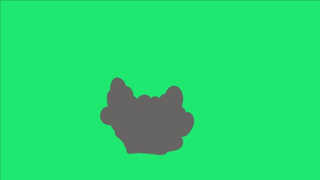 Mud animation video, green screen. suitable for video content, animated films and others