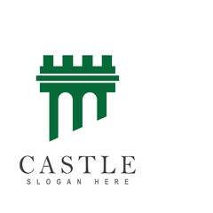 Castle ilustration logo vector template