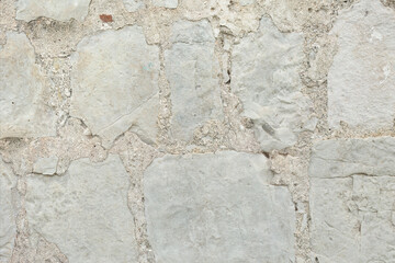 Light Old Brickwork Texture. Ancient Brick Wall.