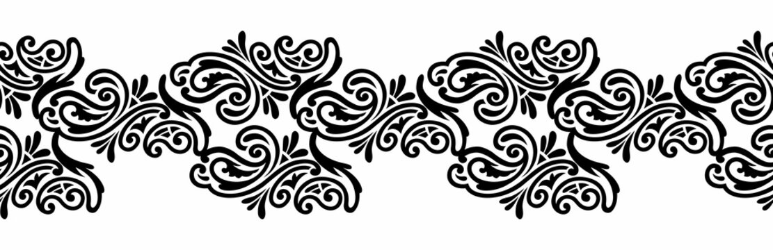 Vector Tribal Paisley Border Design