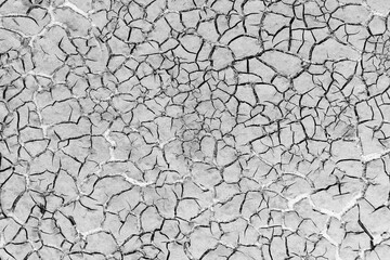 Close up weathered texture of arid cracked ground