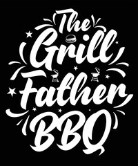 Obraz premium BBQ typography t-shirt design vector download