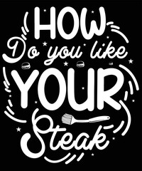 BBQ typography t-shirt design vector download