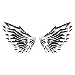 Fototapeta na wymiar Illustration vector graphic of wing icon. Perfect for tattoo, banner, stickers, greeting cards
