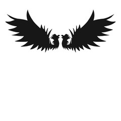 Illustration vector graphic of wing icon. Perfect for tattoo, banner, stickers, greeting cards